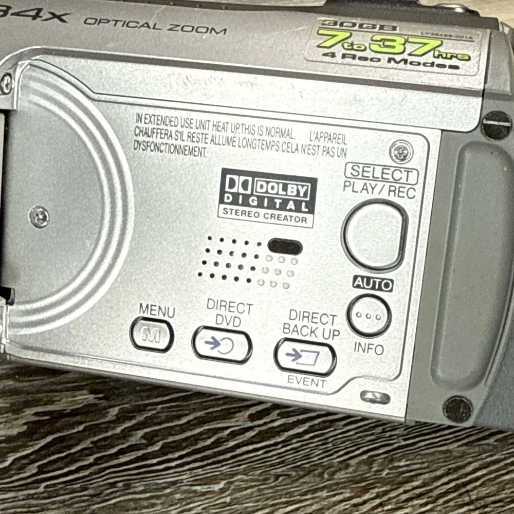 JVC Everio GZ-MG21U Hard Disk Drive 20GB Camcorder UNTESTED NO Charger FORPARTS